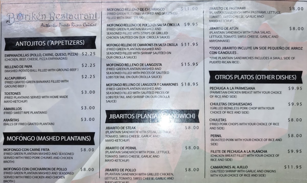 Menu Borikén Restaurant-5