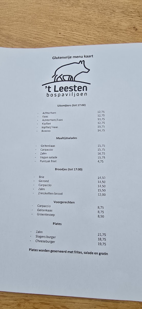 Menu Bospaviljoen 't Leesten-10