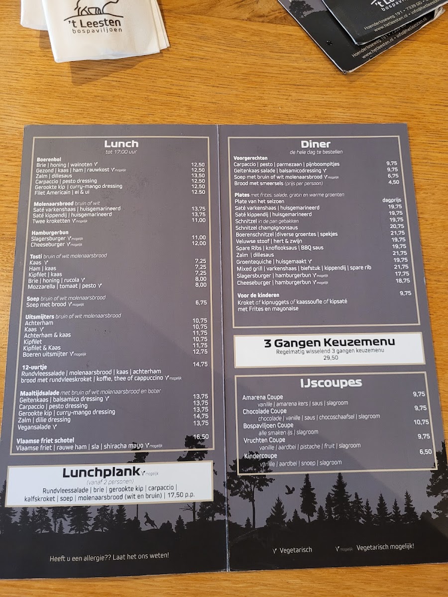 Menu Bospaviljoen 't Leesten-3