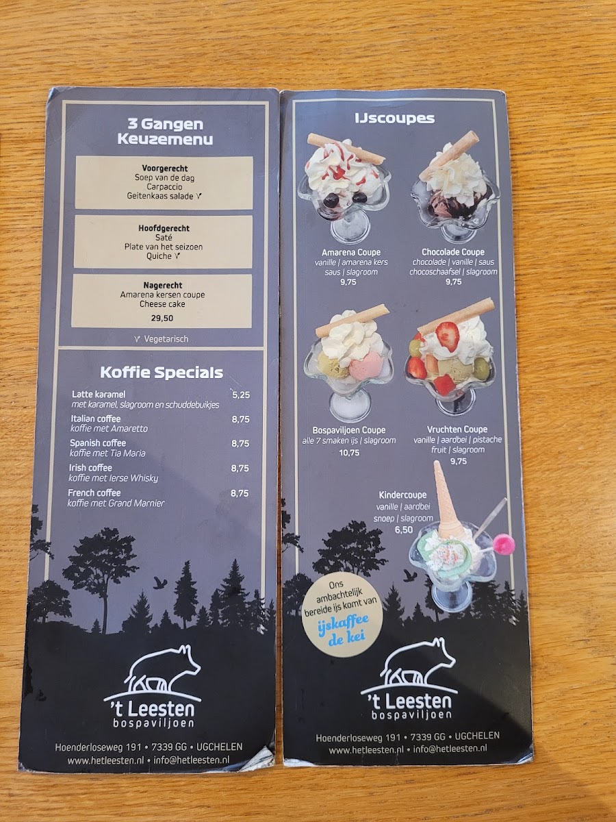 Menu Bospaviljoen 't Leesten-5