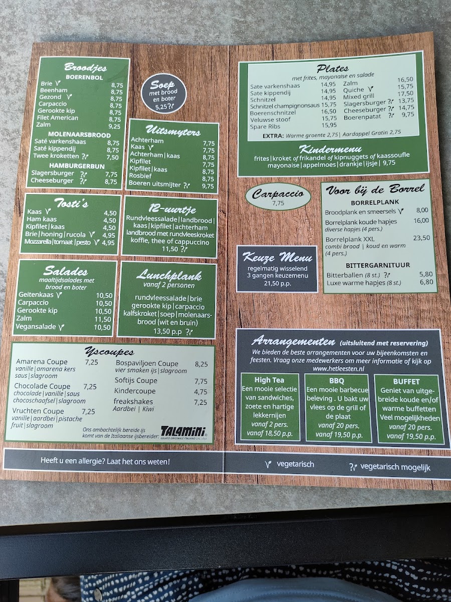 Menu Bospaviljoen 't Leesten-8