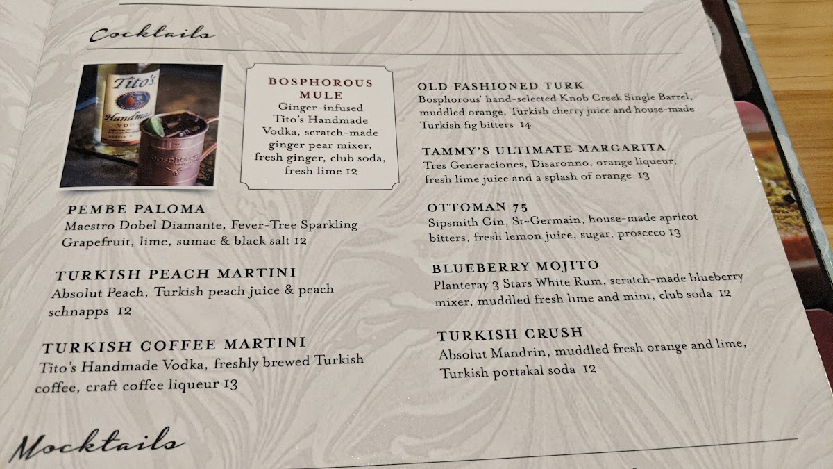 Menu Bosphorous Turkish Cuisine - Dr. Phillips-1