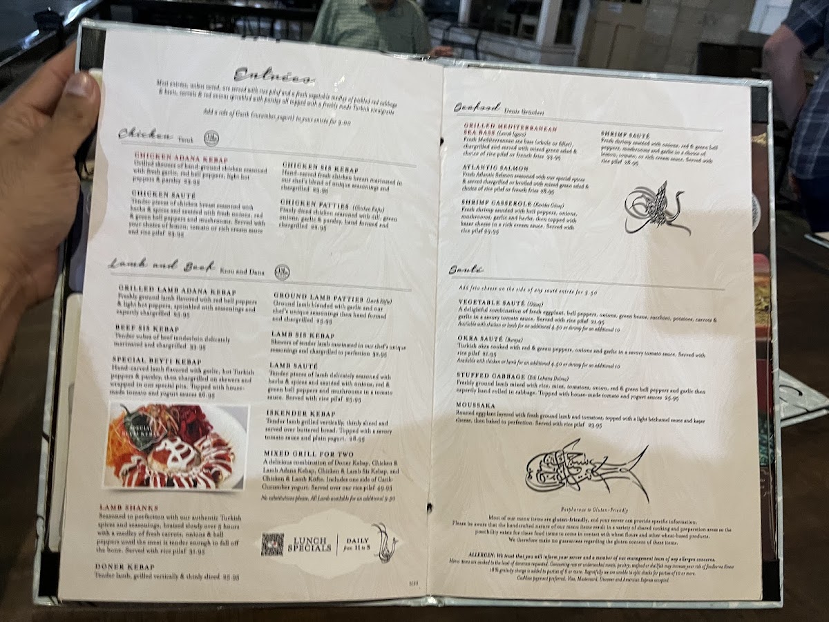 Menu Bosphorous Turkish Cuisine - Dr. Phillips-5