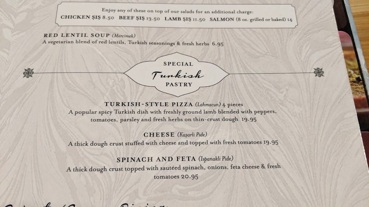 Menu Bosphorous Turkish Cuisine - Dr. Phillips-9