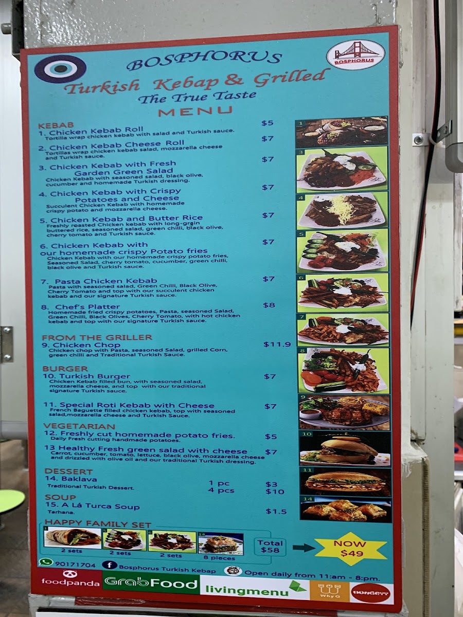 Menu Bosphorus Turkish Kebab - Golden Mile Food Centre-5