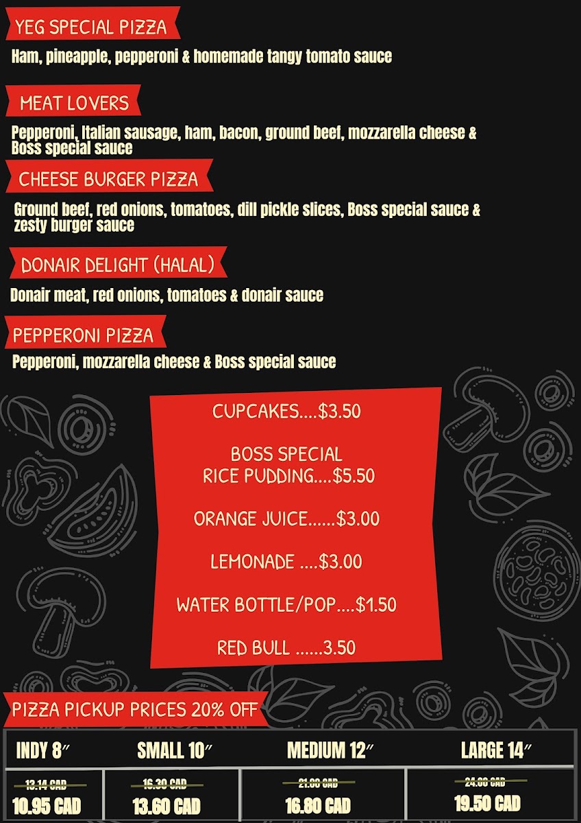 Menu Boss Pizza & Bar-10