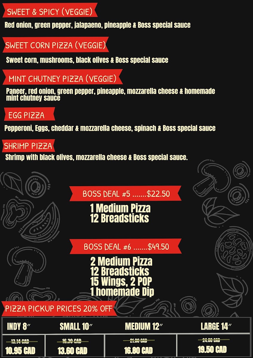 Menu Boss Pizza & Bar-6