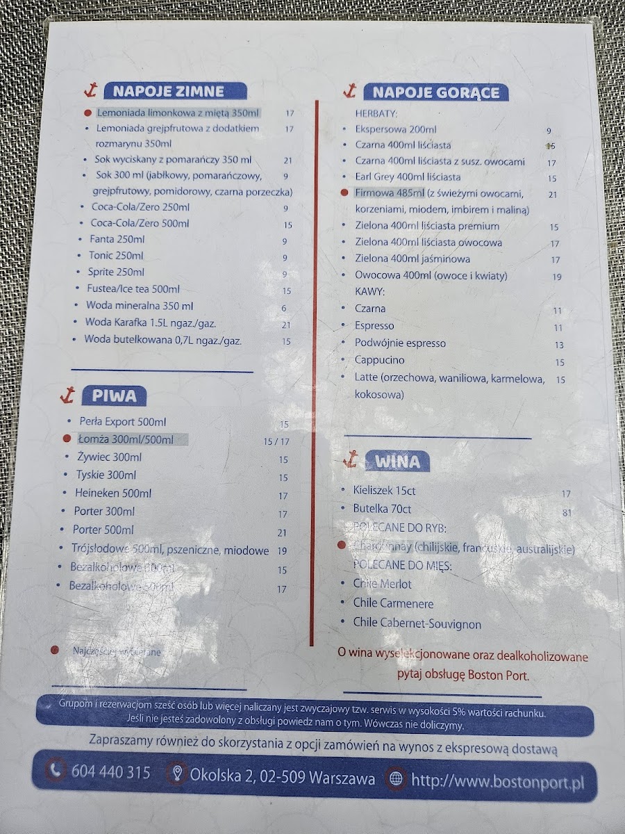 Menu Boston Port-5