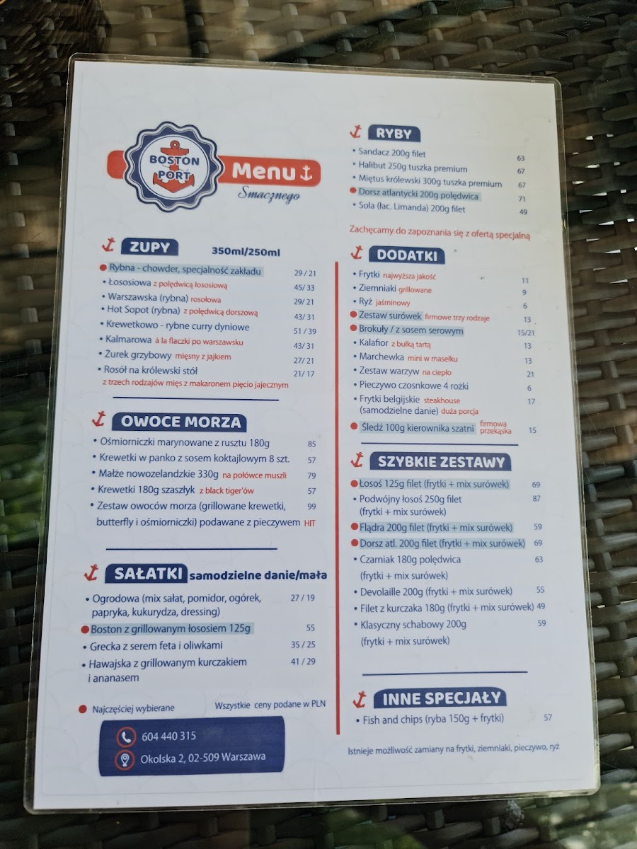 Menu Boston Port-8