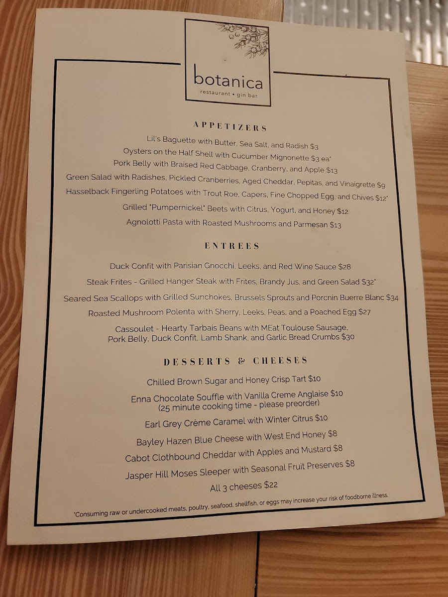 Menu Botanica Restaurant And Gin Bar-9