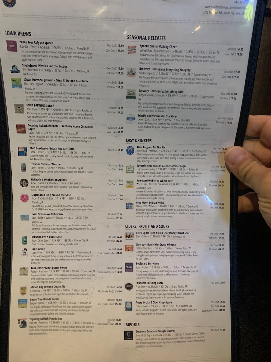 Menu Boulder Tap House-1