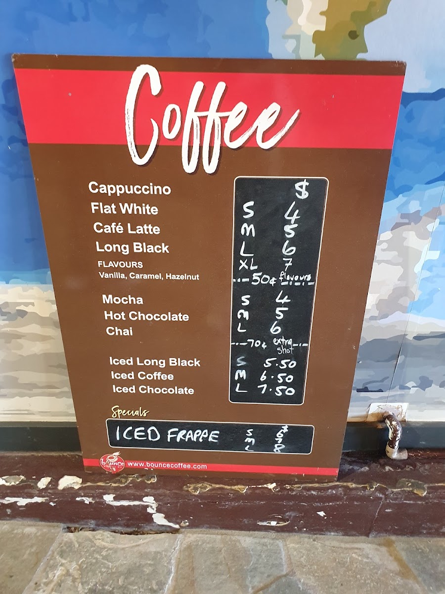 Menu Bounce Coffee Company-1