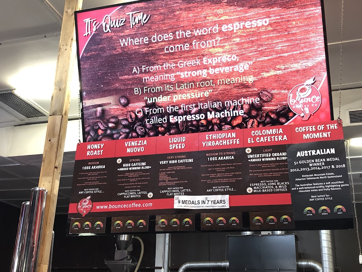 Menu Bounce Coffee Company-5