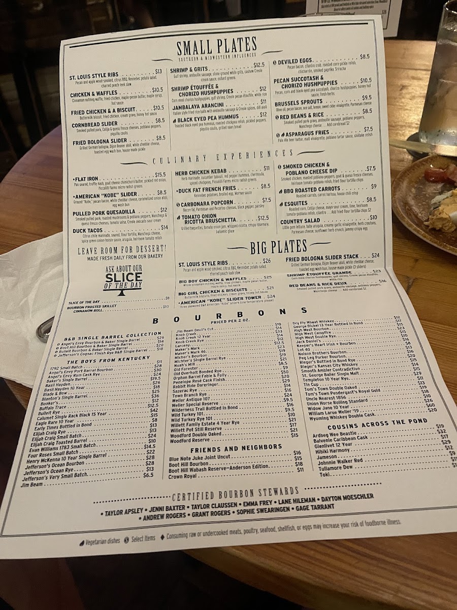 Menu Bourbon & Baker-2