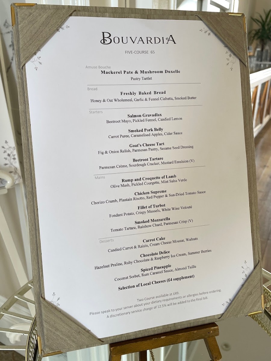 Menu Bouvardia Restaurant Bath-1
