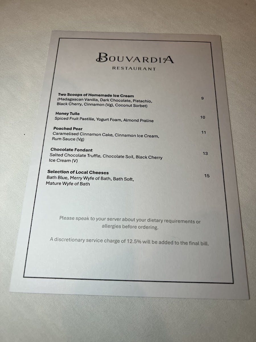 Menu Bouvardia Restaurant Bath-10