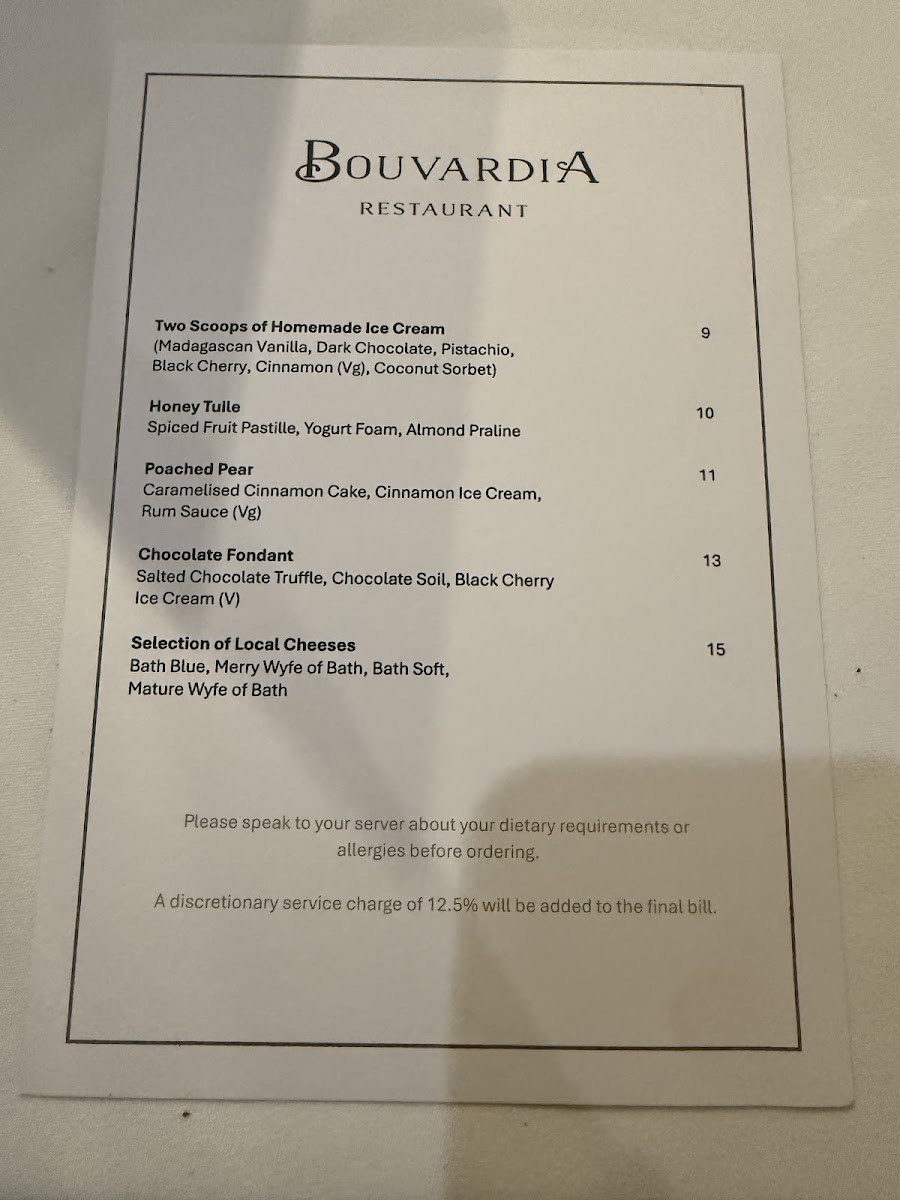 Menu Bouvardia Restaurant Bath-9