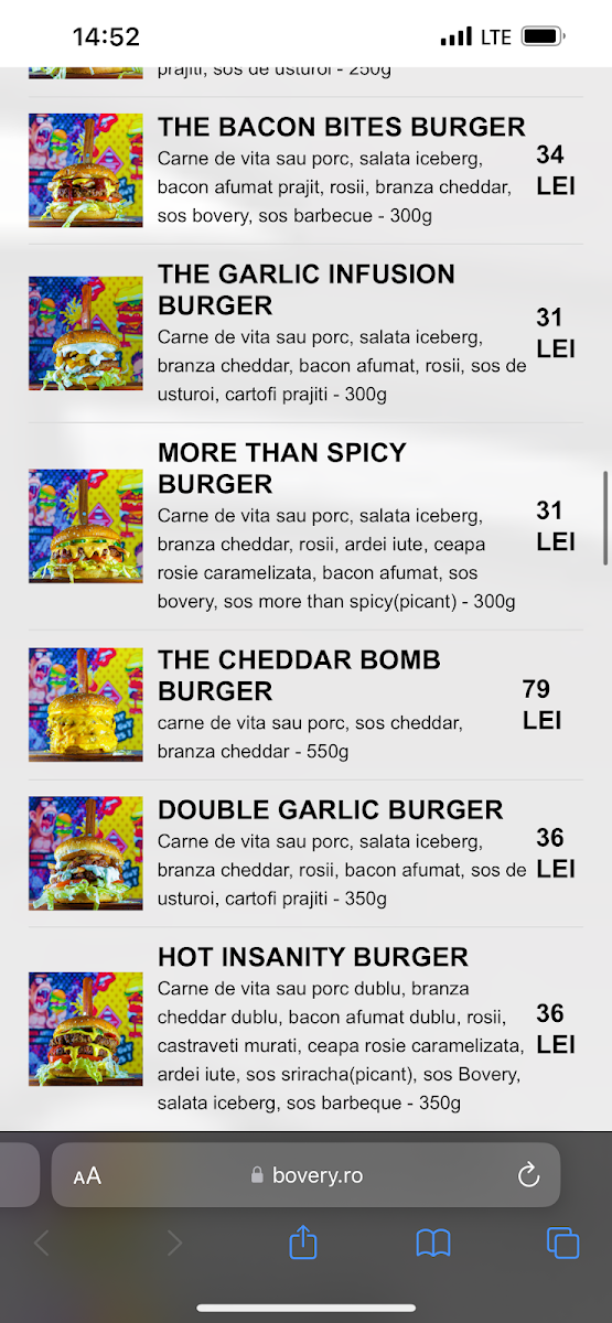 Menu Bovery-9