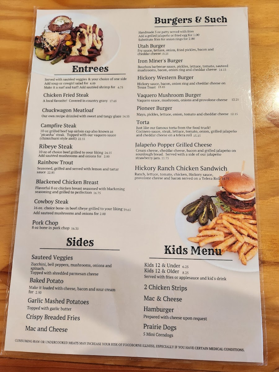 Menu Bowman's Cowboy Kitchen-8