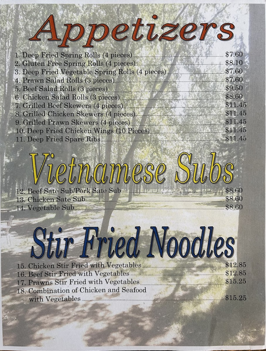 Menu Bowness Vietnamese Restaurant-2