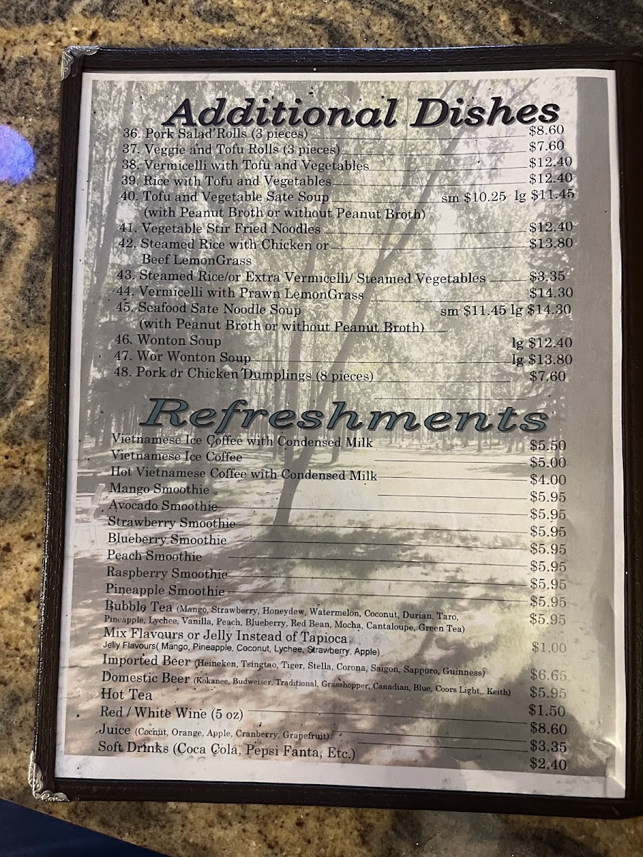 Menu Bowness Vietnamese Restaurant-3
