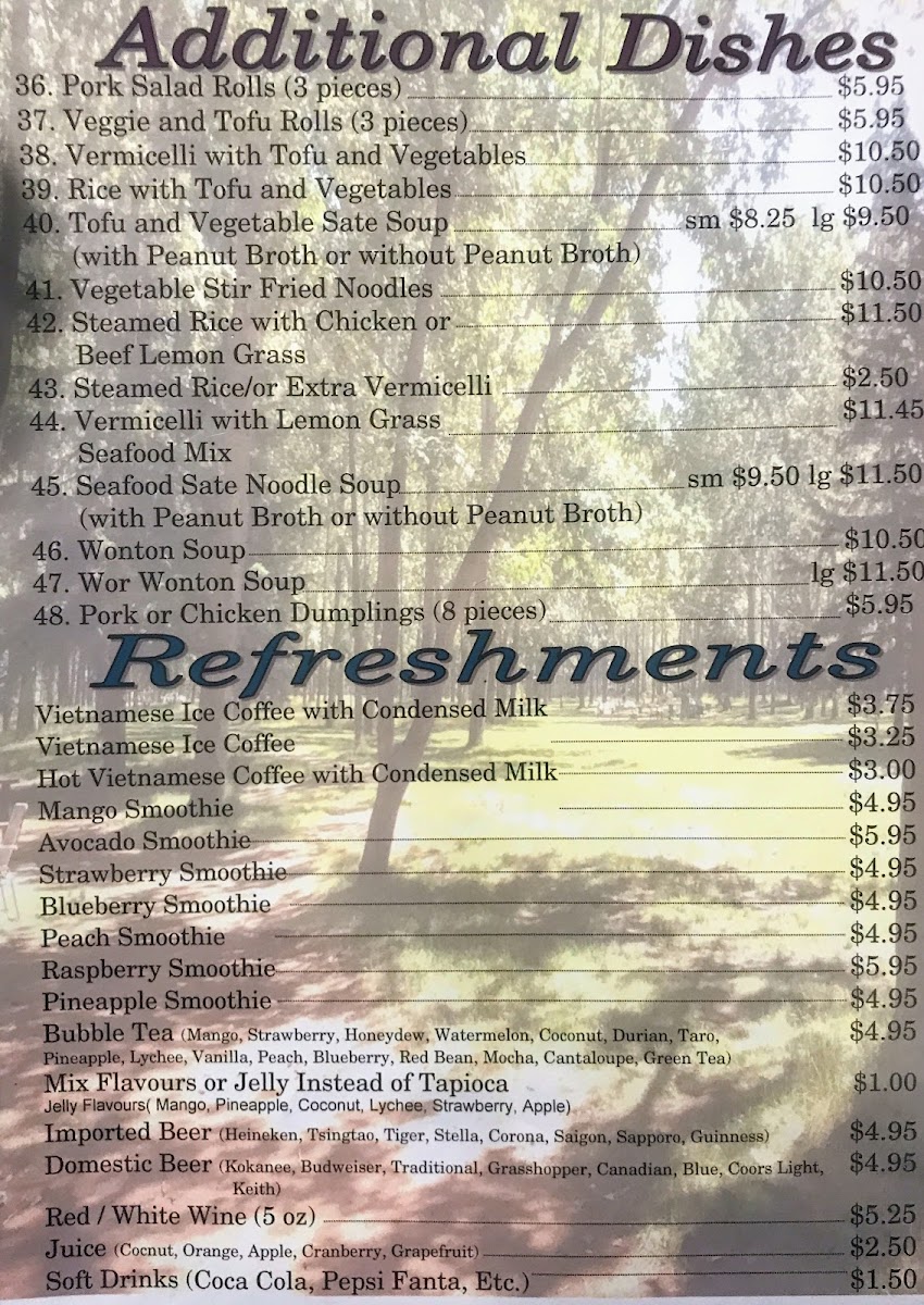 Menu Bowness Vietnamese Restaurant-6