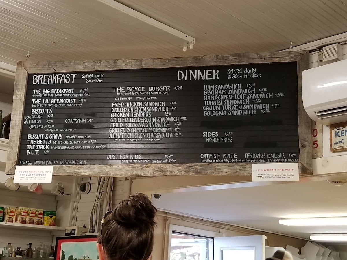 Menu Boyce General Store-1