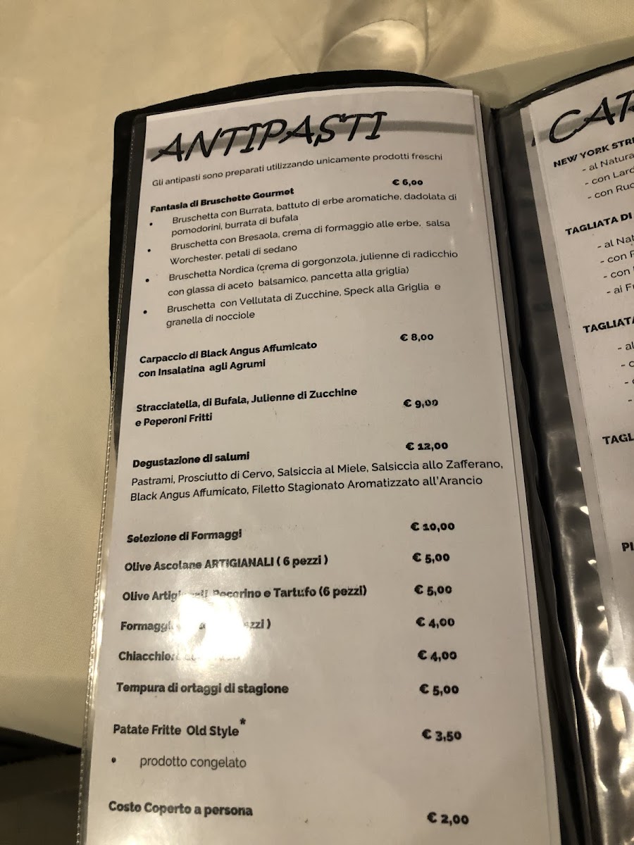 Menu Braceria 69-5