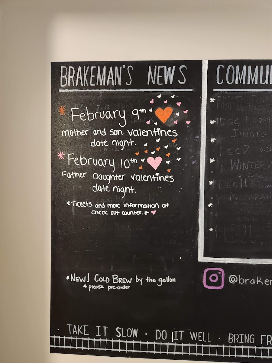 Menu Brakeman's Coffee & Supply-7