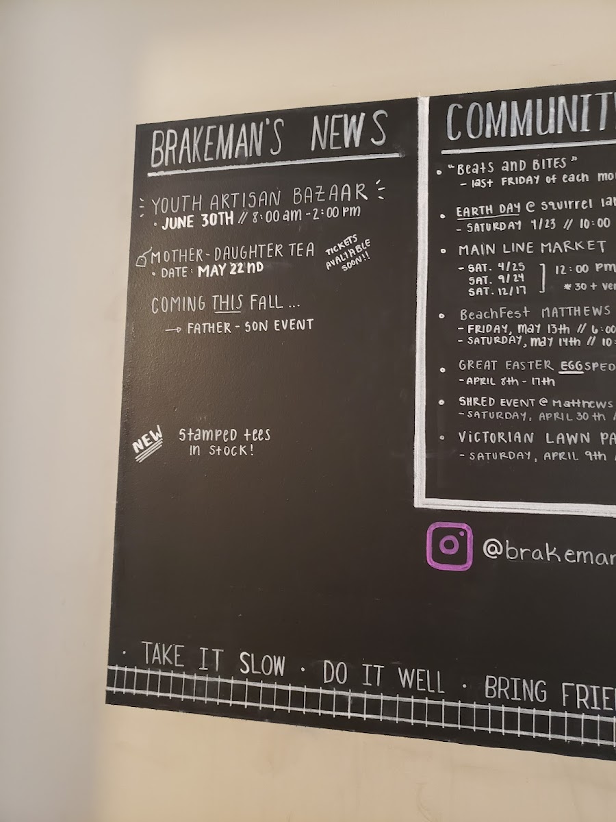 Menu Brakeman's Coffee & Supply-9