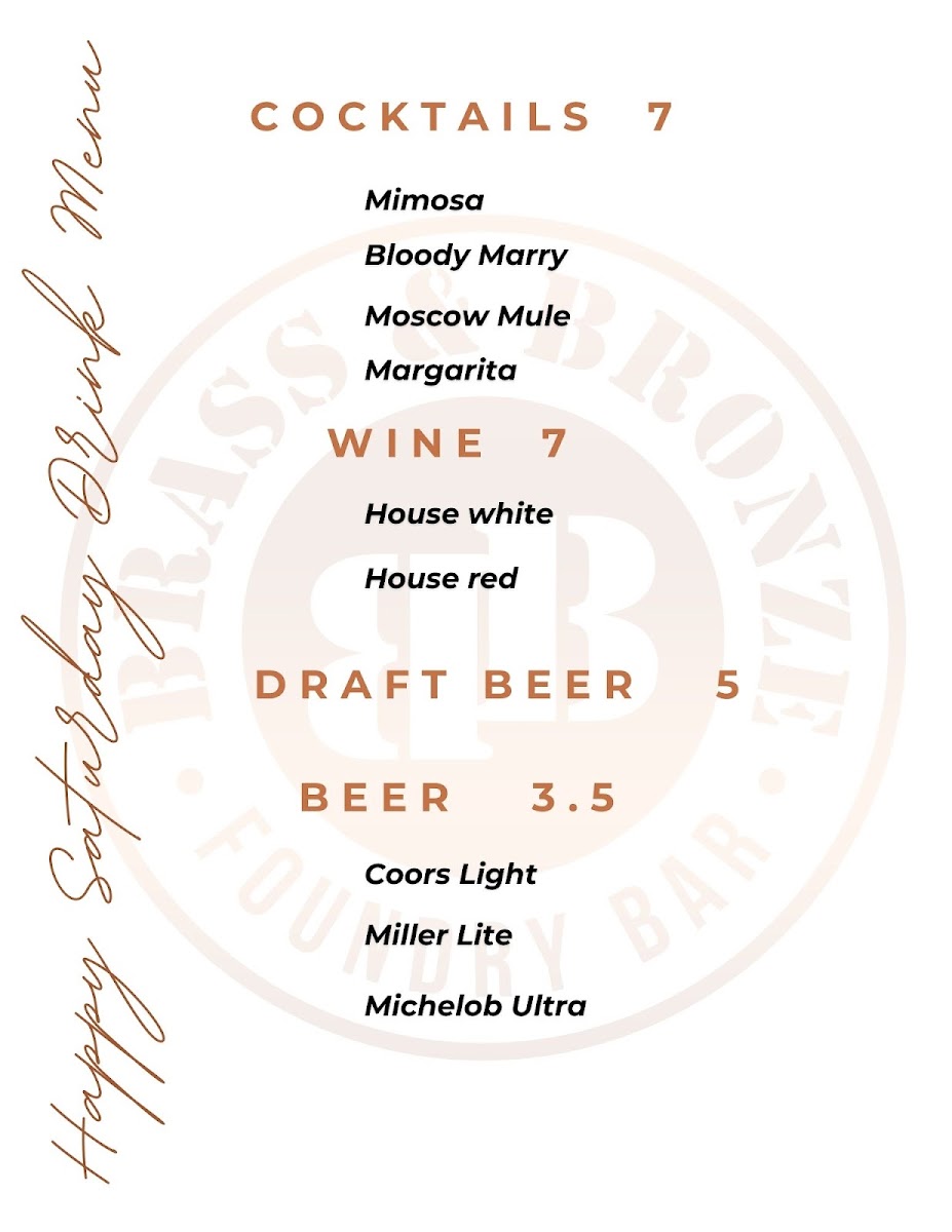 Menu Brass & Bronze Foundry Bar-10