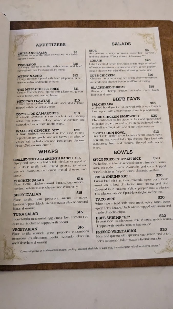Menu Brass & Bronze Foundry Bar-2