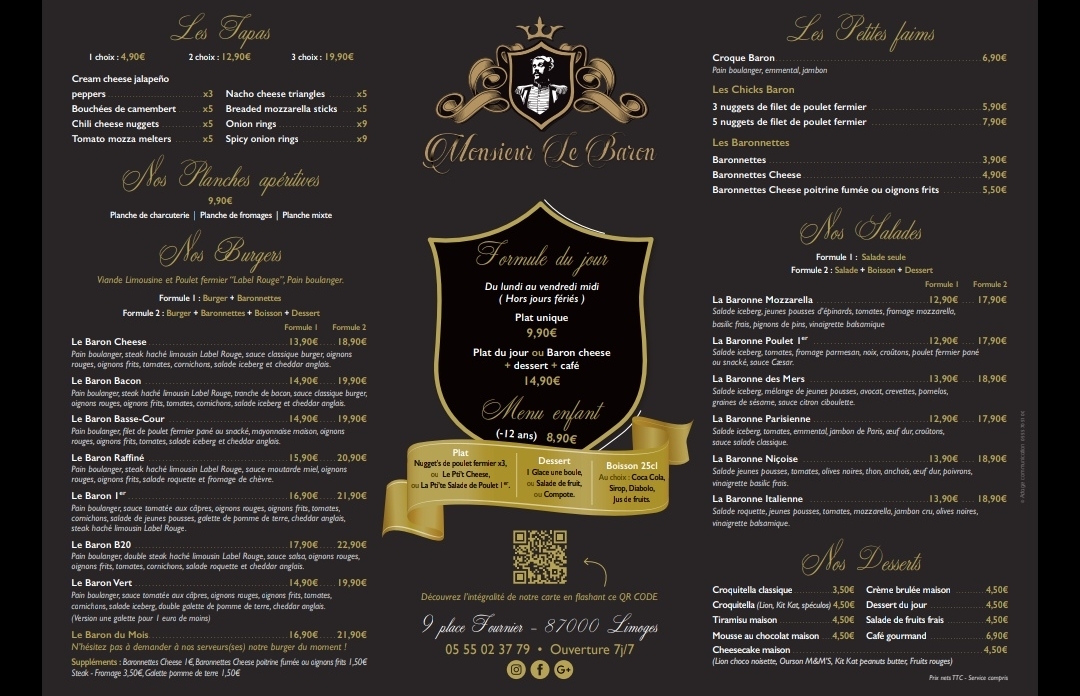 Menu Brasserie - Burger Monsieur Le Baron-2