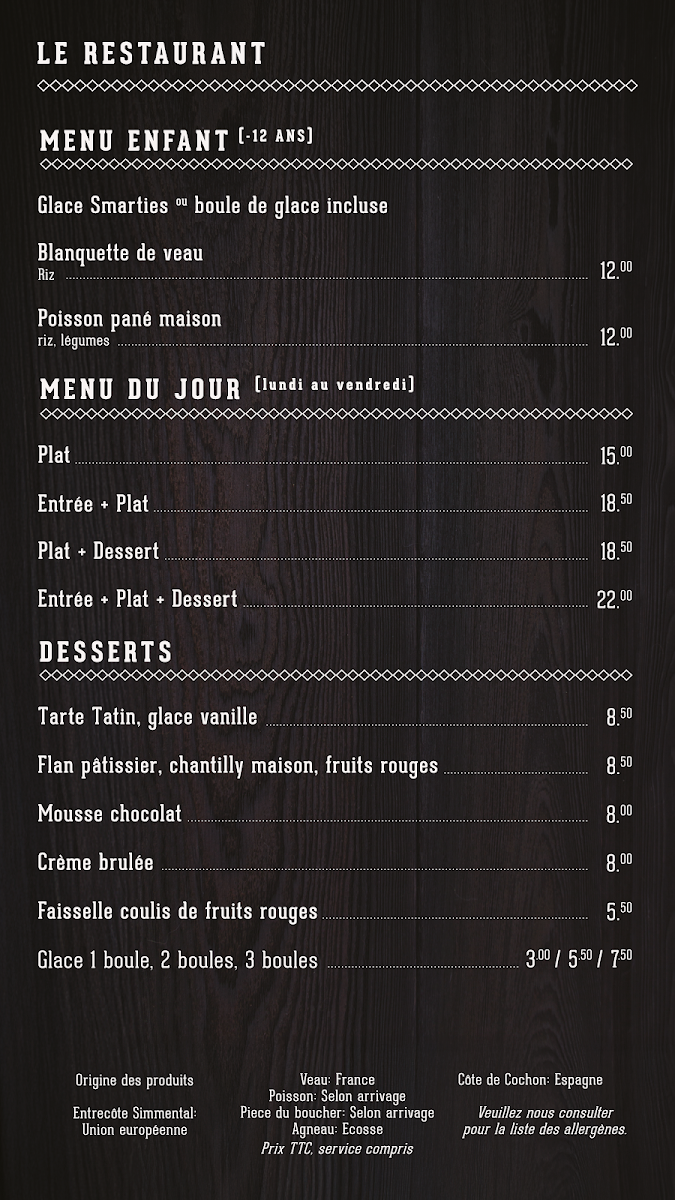 Menu Brasserie Du Parc-1