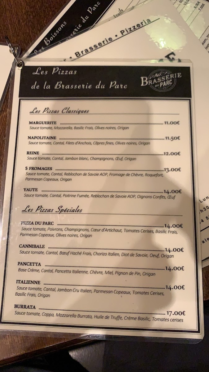 Menu Brasserie Du Parc-9