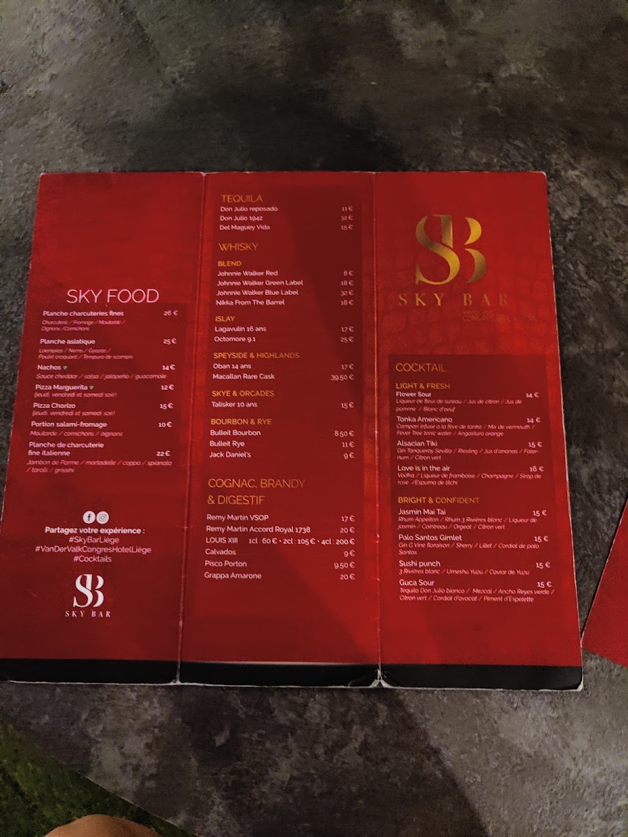 Menu Brasserie Et Restaurant Le W-1
