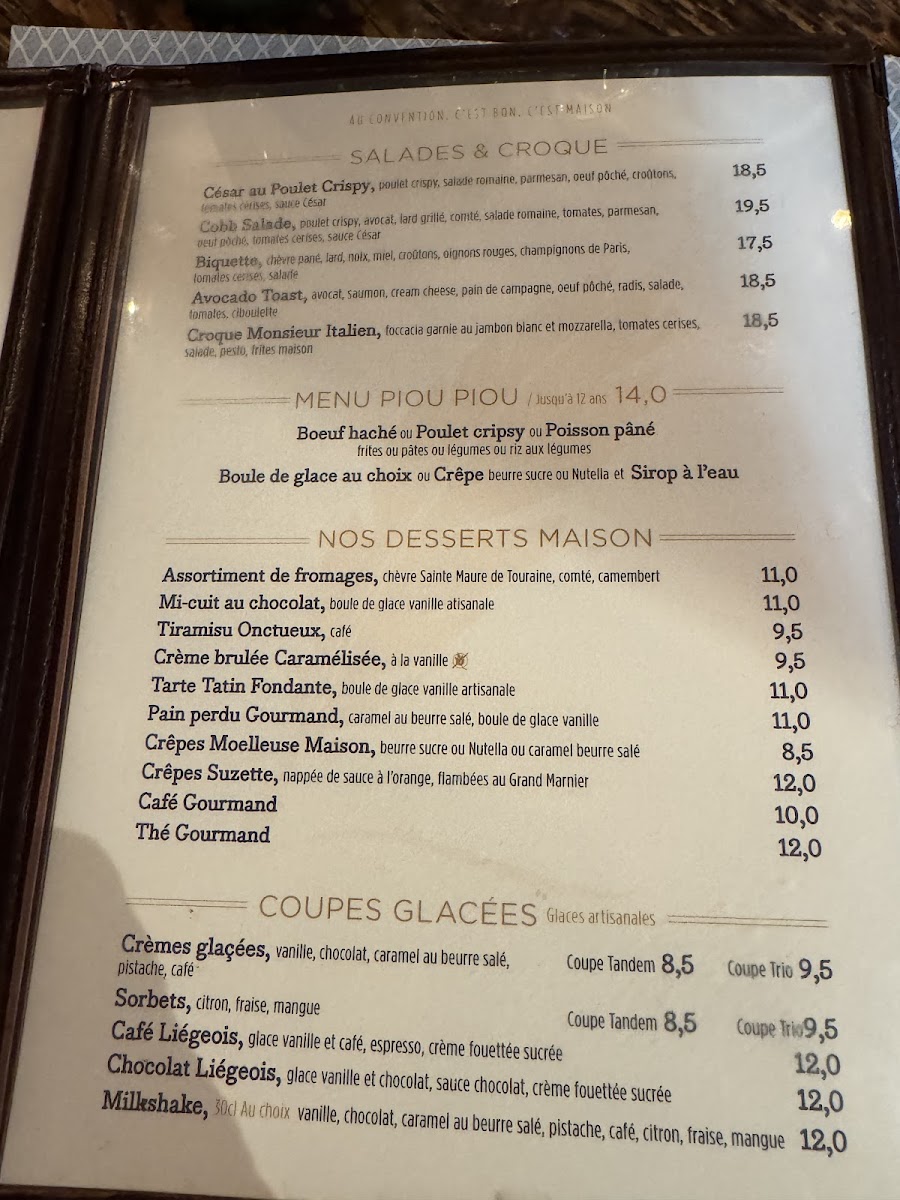 Menu Brasserie Le Convention-2