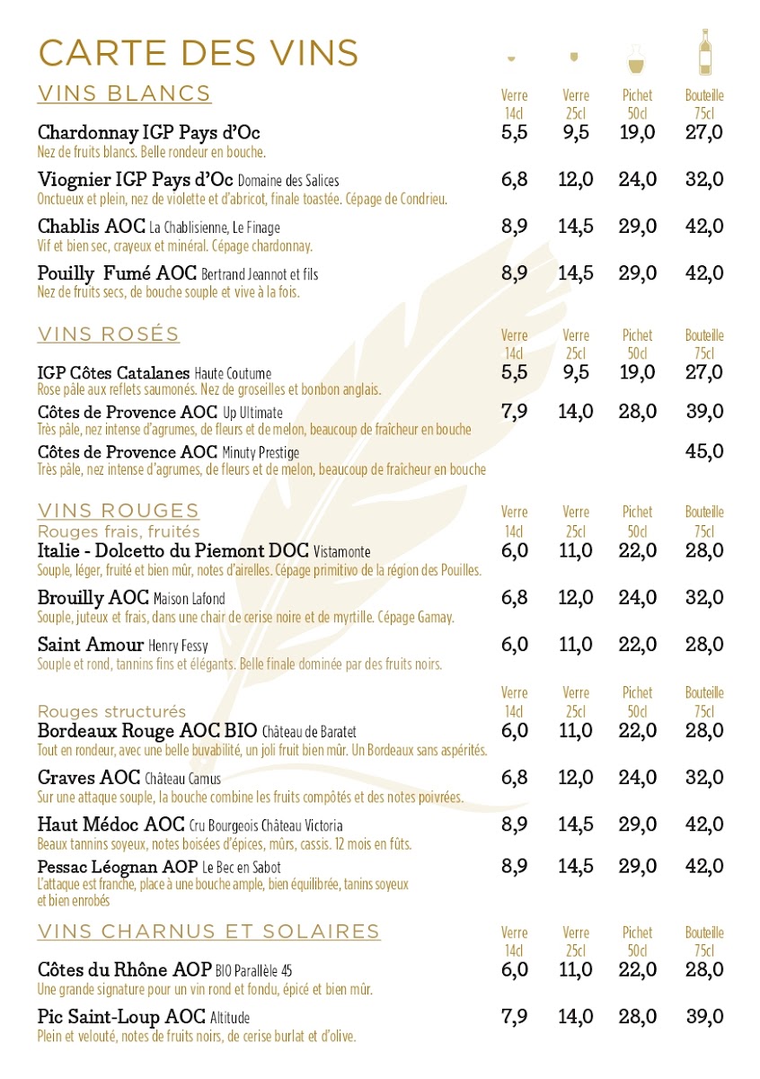 Menu Brasserie Le Convention-7