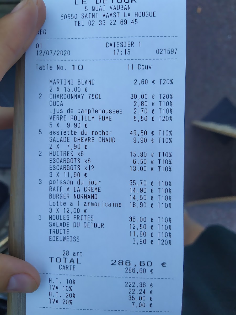 Menu Brasserie 'le Detour'-10