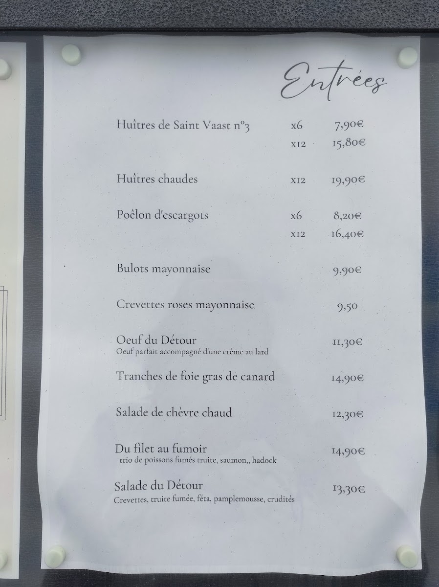 Menu Brasserie 'le Detour'-3