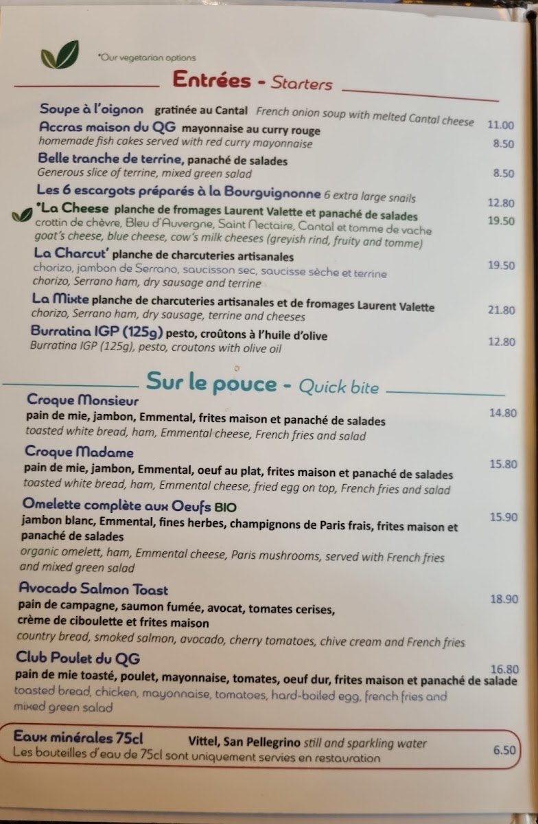 Menu Brasserie Le Quartier Général-10