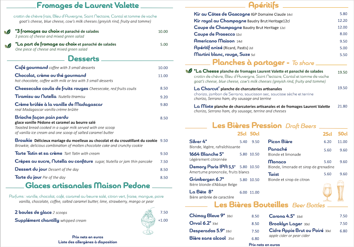 Menu Brasserie Le Quartier Général-2