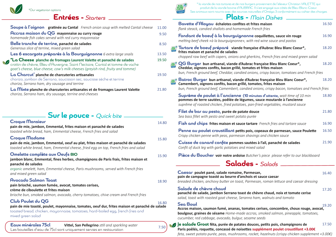 Menu Brasserie Le Quartier Général-4