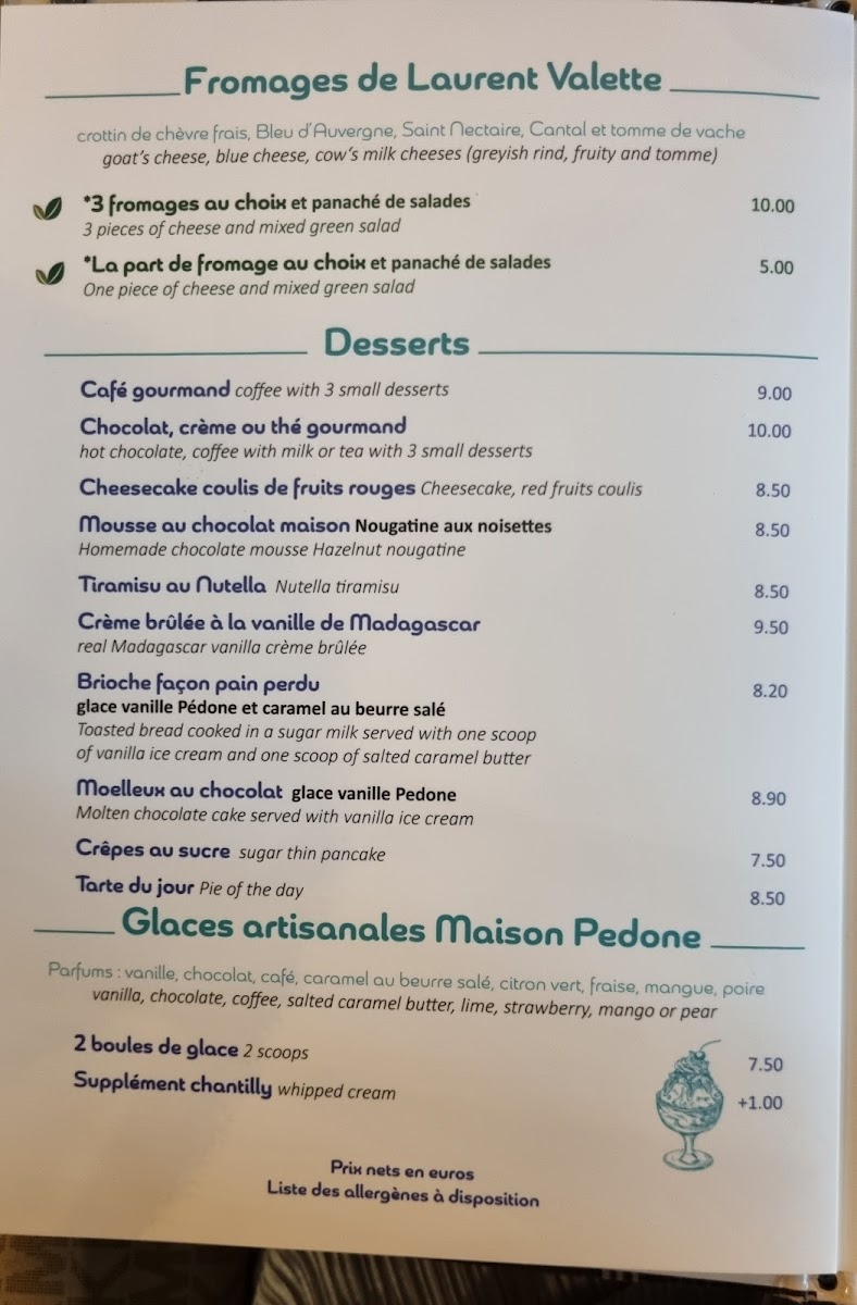 Menu Brasserie Le Quartier Général-8