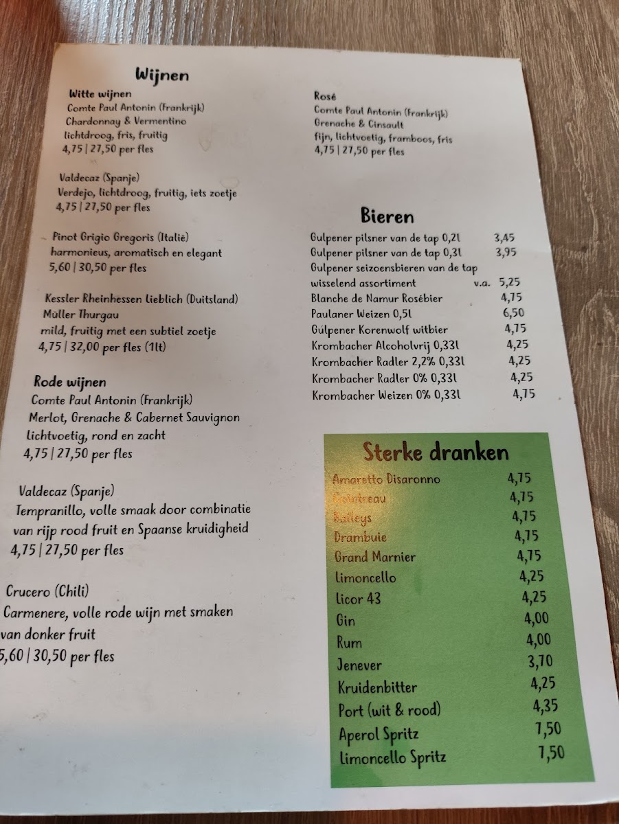 Menu Brasserie Le Sourire-1
