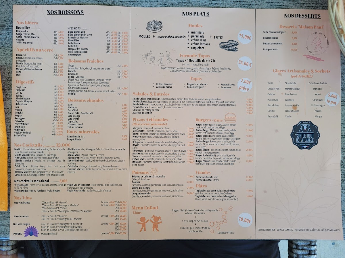 Menu Brasserie Le Tropic’S-1