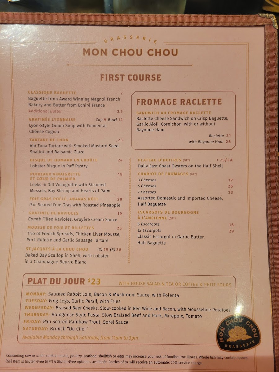 Menu Brasserie Mon Chou Chou-1