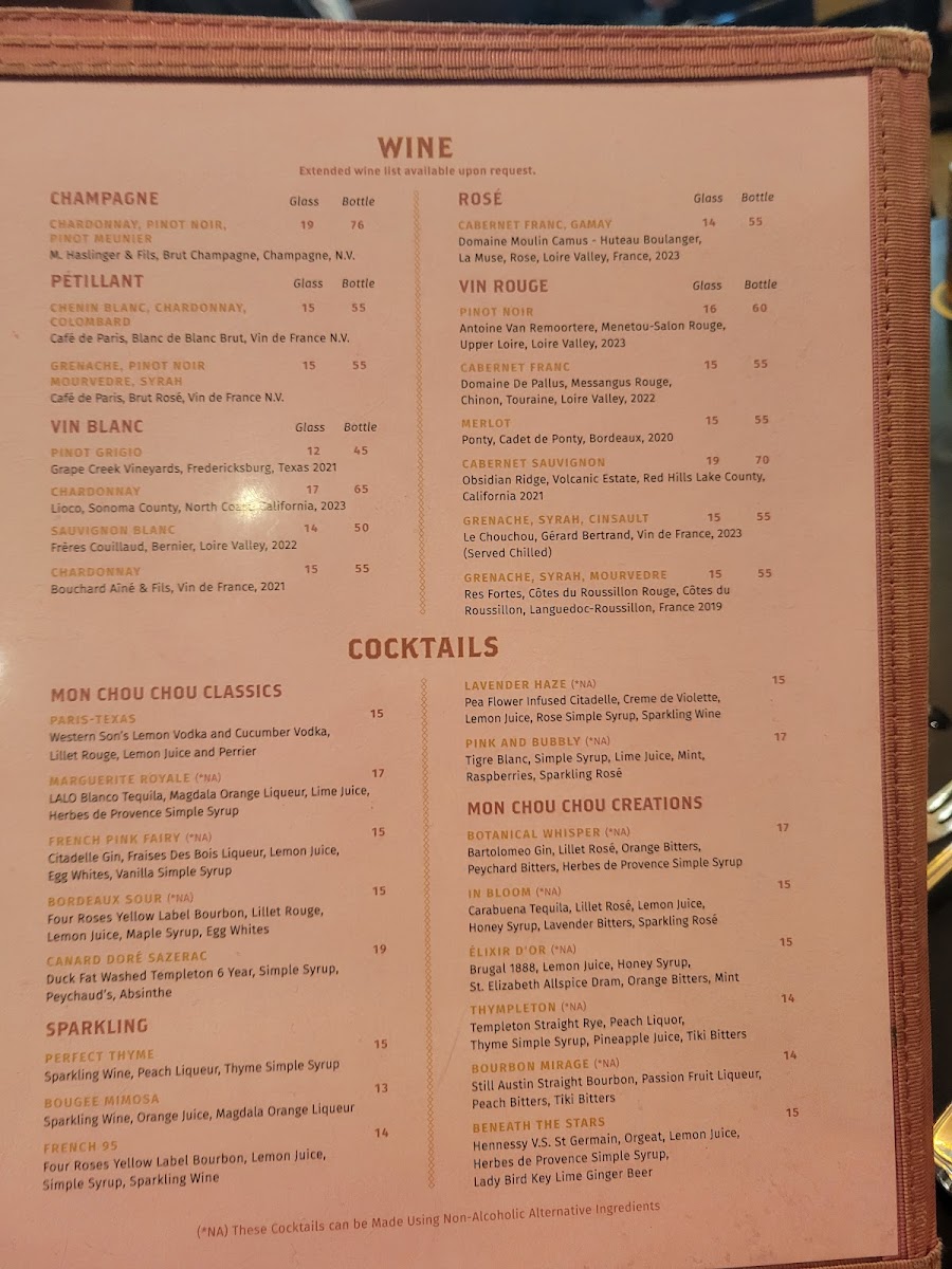 Menu Brasserie Mon Chou Chou-2