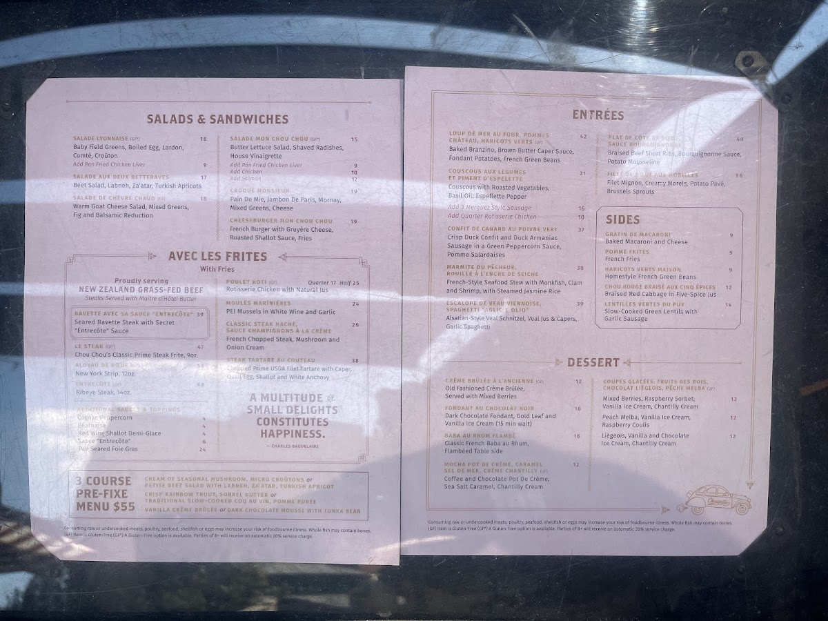Menu Brasserie Mon Chou Chou-3