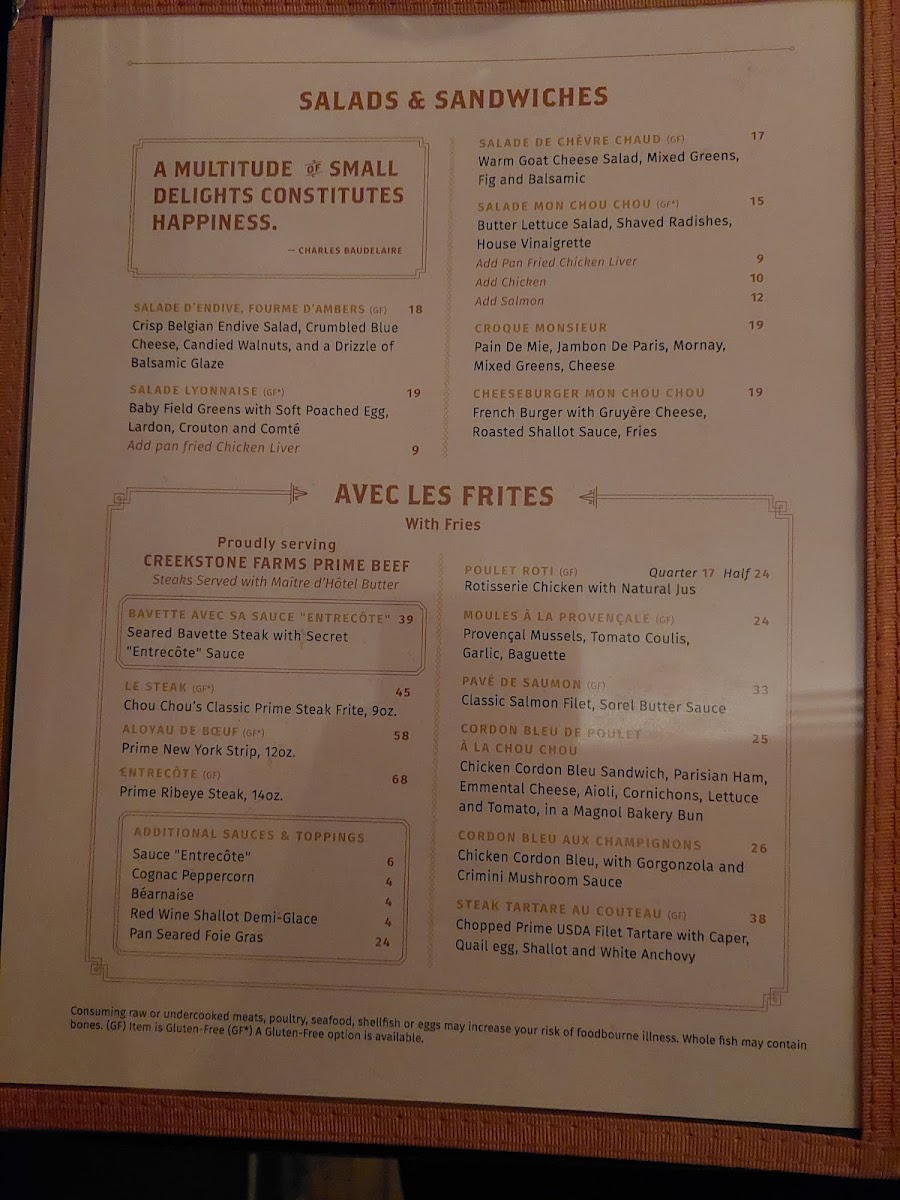 Menu Brasserie Mon Chou Chou-5